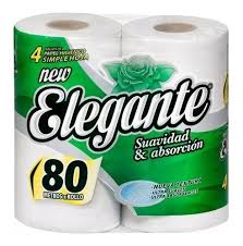 Papel Higiénico "Elegante" Hoja simple 4x 80mts