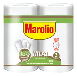Rollo de cocina "Marolio" Ultra 100 Paños x 2u